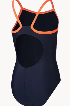 One Pieces|Speedo Girls Plastisol Placement Thinstrap Muscleback One Piece Navy/red