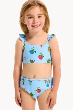Bikini Sets|Seafolly Girls Girls Playa Bonita Frill Crop Set Blue/Multi