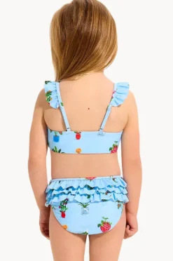 Bikini Sets|Seafolly Girls Girls Playa Bonita Frill Crop Set Blue/Multi