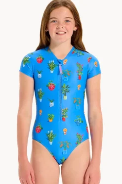 Rashies & Sunsuits|Seafolly Girls Girls Playa Bonita Sunsuit Blue