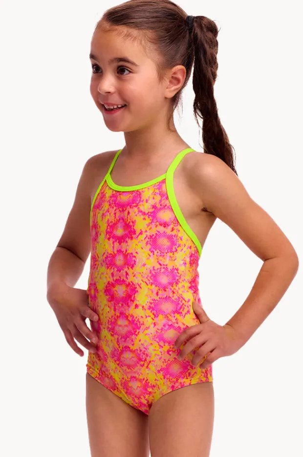 One Pieces|Funkita Girls Poison Pink One Piece Pink/yellow
