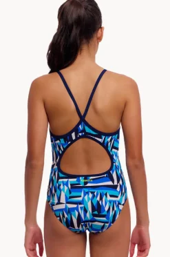 One Pieces|Funkita Girls Polar Caps Diamond Back One Piece Blue
