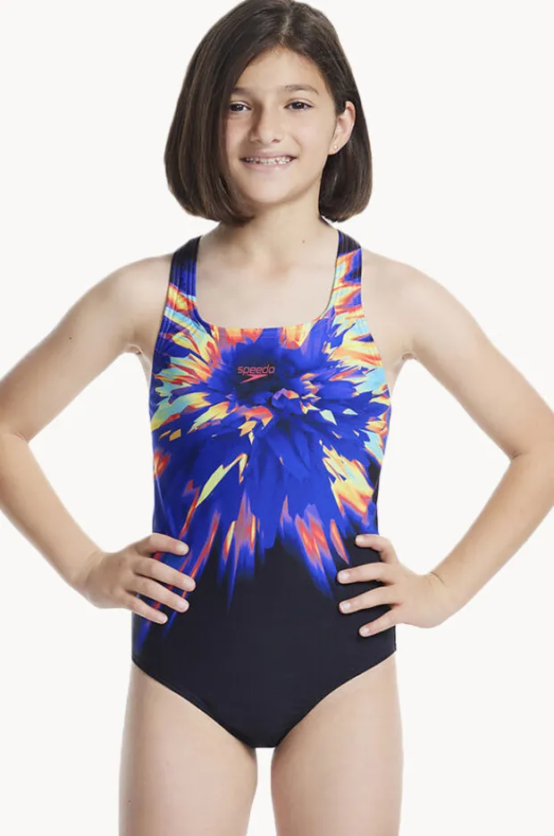One Pieces|One Pieces|Speedo Girls Powerstrike One Piece Black/Multi
