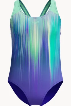 One Pieces|Speedo Girls Powerstrike Splashback One Piece Indigo