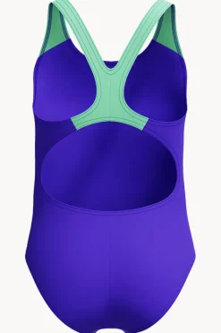 One Pieces|Speedo Girls Powerstrike Splashback One Piece Indigo