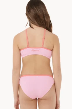 Bikini Sets|Rip Curl Girls Premium Rib 2.0 High Neck Crop Set Watermelon
