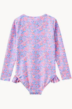 Rashies & Sunsuits|Rashies & Sunsuits|Milky Girls Pretty Posy Sunsuit Pink/blue