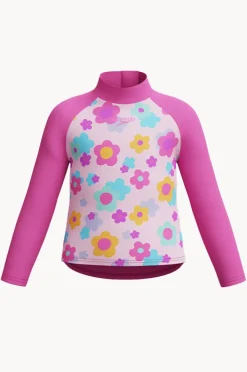 Rashies & Sunsuits|Rashies & Sunsuits|Speedo Girls Print Long Sleeve Suntop Flamingo