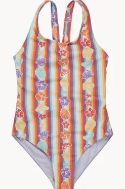 One Pieces|Roxy Girls Bay Stripe One Piece Rainbow