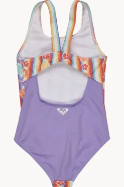 One Pieces|Roxy Girls Bay Stripe One Piece Rainbow