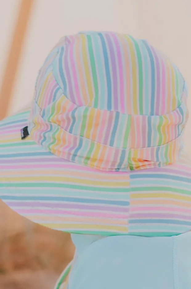 Hats|Bedhead Girls Rainbow Classic Bucket Sunhat Multi