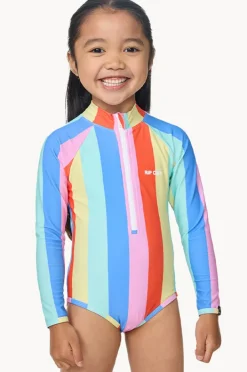 Rashies & Sunsuits|Rip Curl Girls Rainbow Stripe Sunsuit Multi