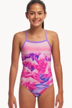 One Pieces|Funkita Girls Rockie High Strapped In One Piece Pink/purple