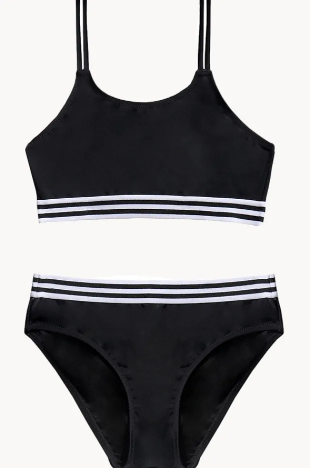 Bikini Sets|Salty Ink Girls Salty Crop Set Black