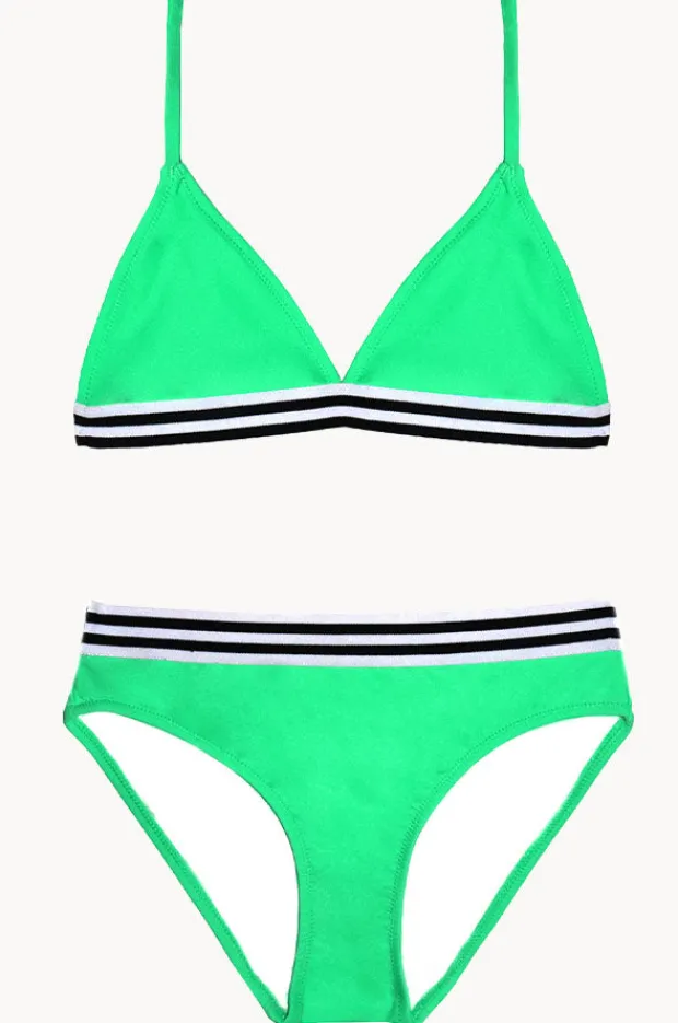Bikini Sets|Salty Ink Girls Salty Tri Set Kiwi