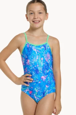 One Pieces|Zoggs Girls Sea Space Yaroomba Floral One Piece Green/blue