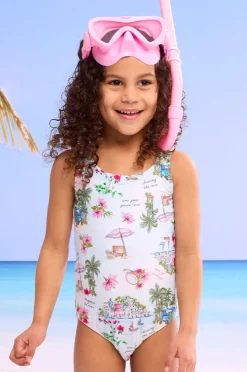 One Pieces|Seafolly Girls Girls Secret Vacay Cut Out One Piece Light Blue