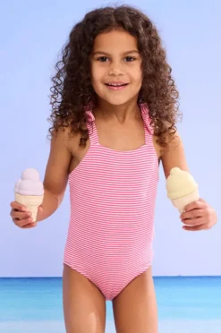 One Pieces|Seafolly Girls Girls Seersucker One Piece Pink