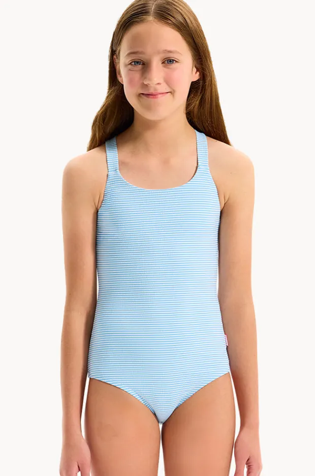 One Pieces|Seafolly Girls Girls Seersucker Stripe One Piece Sky