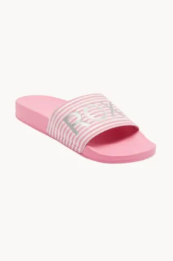 Footwear|Roxy Girls Slippy II Slide Pink/white