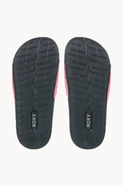 Footwear|Roxy Girls Slippy II Slide Black/red