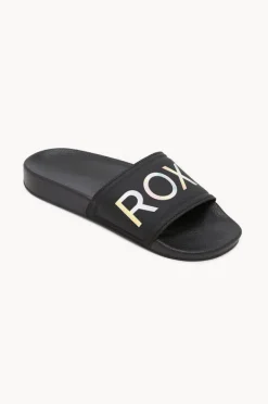 Footwear|Roxy Girls Slippy II Slide Black