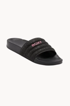 Footwear|Roxy Girls Slippy WP Slide Black