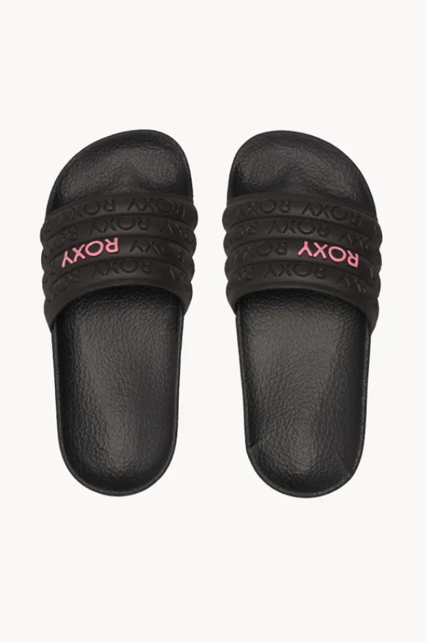Footwear|Roxy Girls Slippy WP Slide Black