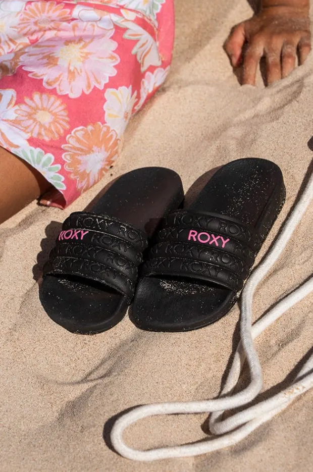 Footwear|Roxy Girls Slippy WP Slide Black