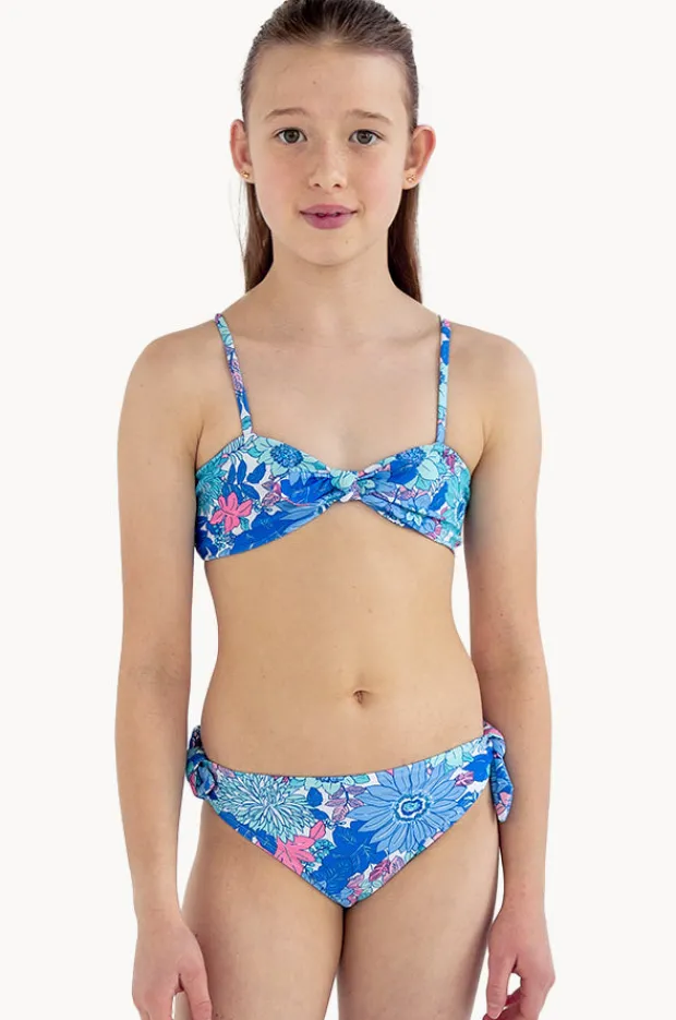 Bikini Sets|Seafolly Girls Girls Sol De Sur Tie Crop Set Blue/Pink