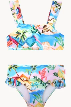 Bikini Sets|Seafolly Girls Girls South Pacific Frill Crop Set Multi