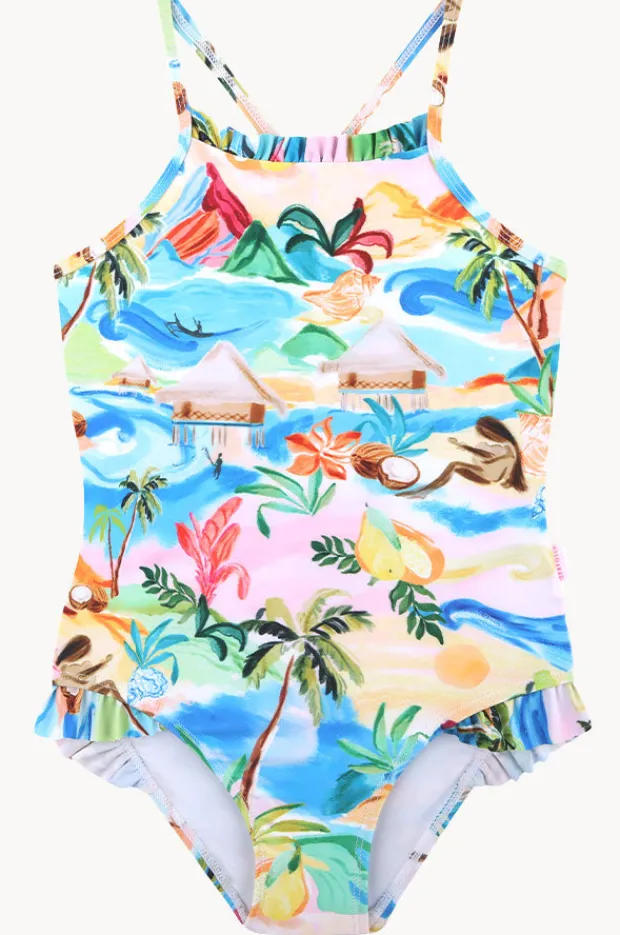 One Pieces|Seafolly Girls Girls South Pacific Frill One Piece Multi