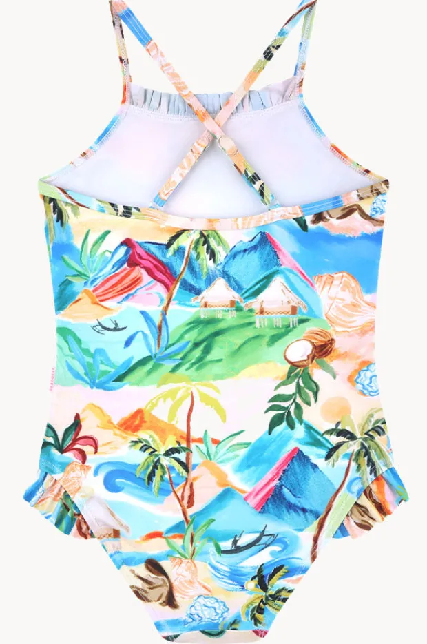 One Pieces|Seafolly Girls Girls South Pacific Frill One Piece Multi