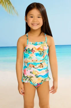 One Pieces|Seafolly Girls Girls South Pacific Frill One Piece Multi