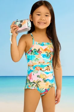 One Pieces|Seafolly Girls Girls South Pacific Frill One Piece Multi