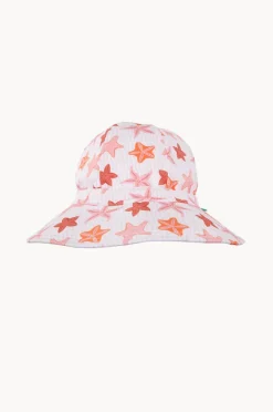 Hats|Acorn Girls Starfish Wide Brim Swim Hat Orange/pink