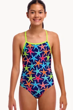One Pieces|Funkita Girls Starry Night Strapped In One Piece Navy/multi