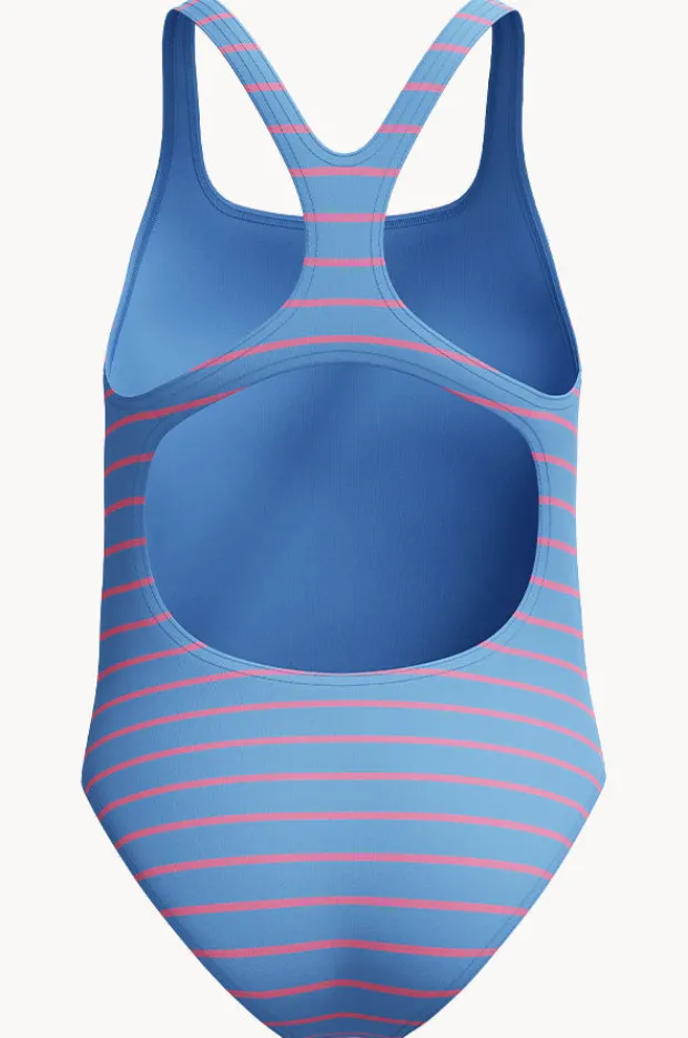 One Pieces|Speedo Girls Stripe Medalist One Piece Blue