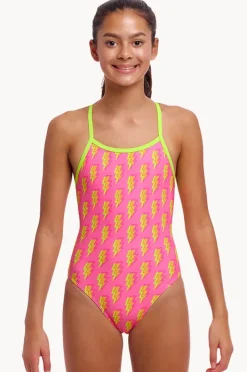 One Pieces|Funkita Girls Stunner Single Strap One Piece Pink/yellow