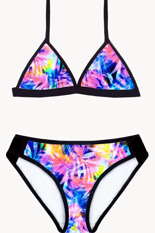 Bikini Sets|Salty Ink Girls Sugar Palm Tri Set Sugar palm black multi