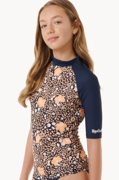 Rashies & Sunsuits|Rip Curl Girls Summer Sol Short Sleeve Suntop Navy