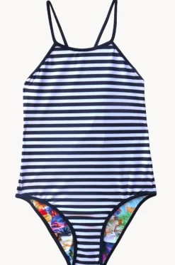 One Pieces|Salty Ink Girls Summer Vacay Reversible One Piece Multi