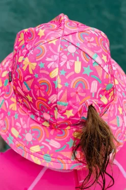 Hats|Bedhead Girls Summertime Ponytail Bucket Sunhat Hot Pink