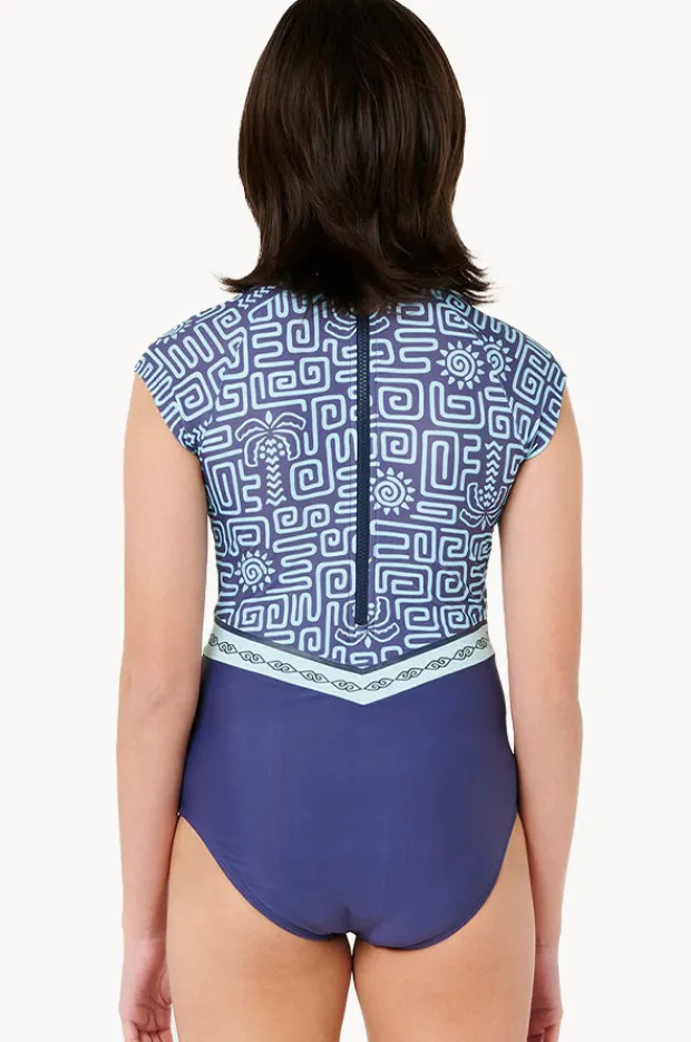 Rashies & Sunsuits|Rip Curl Girls Sunset Luau Sunsuit Navy