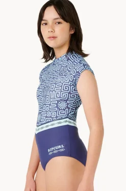 Rashies & Sunsuits|Rip Curl Girls Sunset Luau Sunsuit Navy