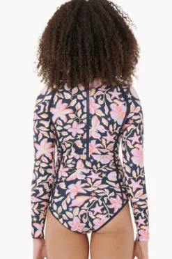 Rashies & Sunsuits|Rip Curl Girls Sunset Skies Sunsuit Navy