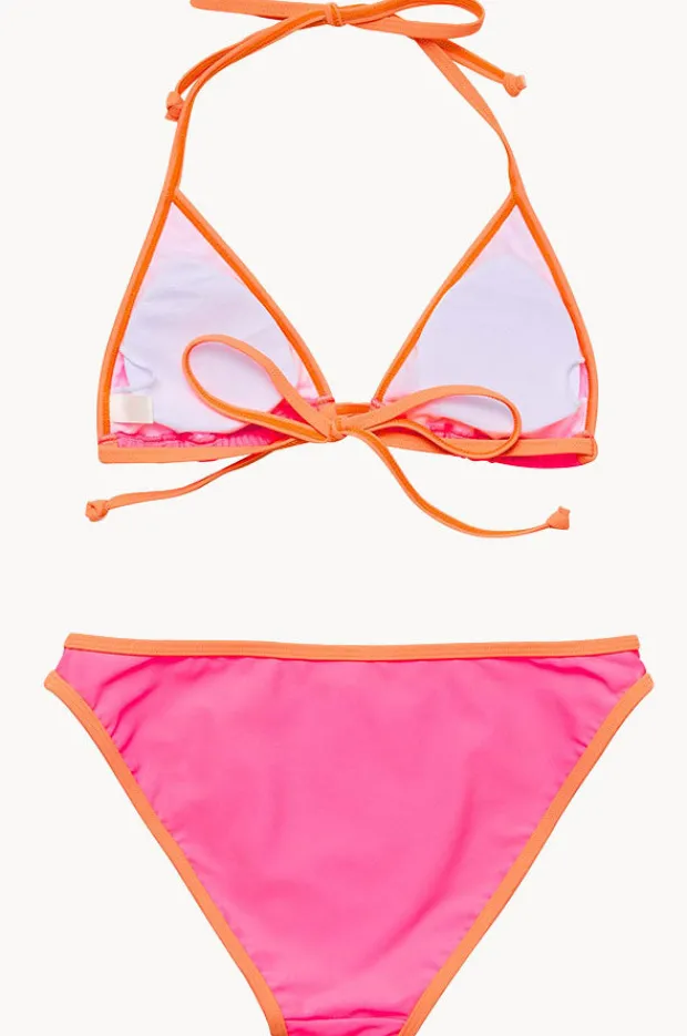 Bikini Sets|Snapper Rock Girls Sunset Sorbet Tri Set Pink/orange
