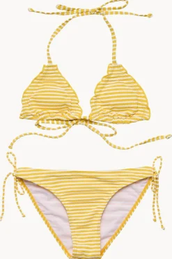 Bikini Sets|Snapper Rock Girls Sunshine Stripe Tri Set Yellow