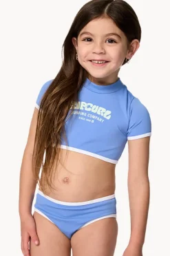 Rashies & Sunsuits|Rip Curl Girls Surf Puff Crop Suntop Set Blue