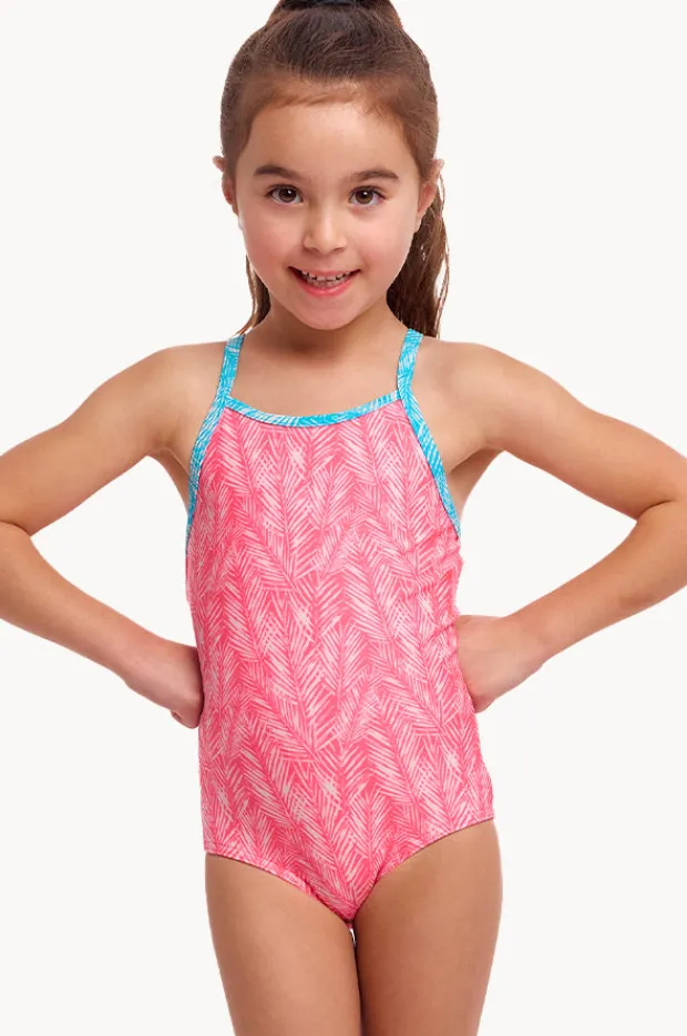 One Pieces|Funkita Girls Sweet Releaf One Piece Pink/white